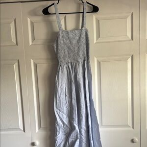 Light Blue Sleeveless Maxi Dress